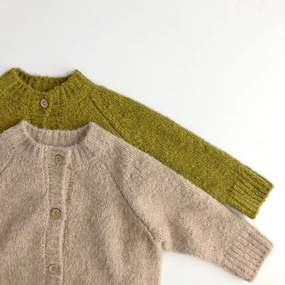 Autumn Winter Cardigan Coat Kids Boys Girls Sweaters Solid Sweaters 1-7Years Children Knit Sweater High Quality