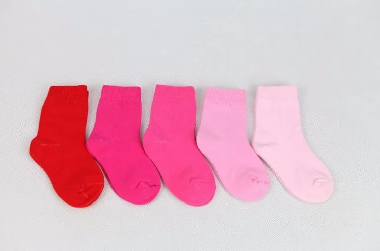 20 stück = 10 Paar Kinder Socken Frühling &amp; Herbst Baumwolle Hohe Qualität Candy Farben Mädchen Socken Mit Jungen Socken 1-9 jahre Kinder Socken