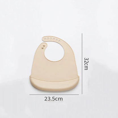 Silicone Saliva Bib Food-Grade Baby Waterproof Oil-Proof Three-Dimensional Eating Pocket Daily Saliva Bib