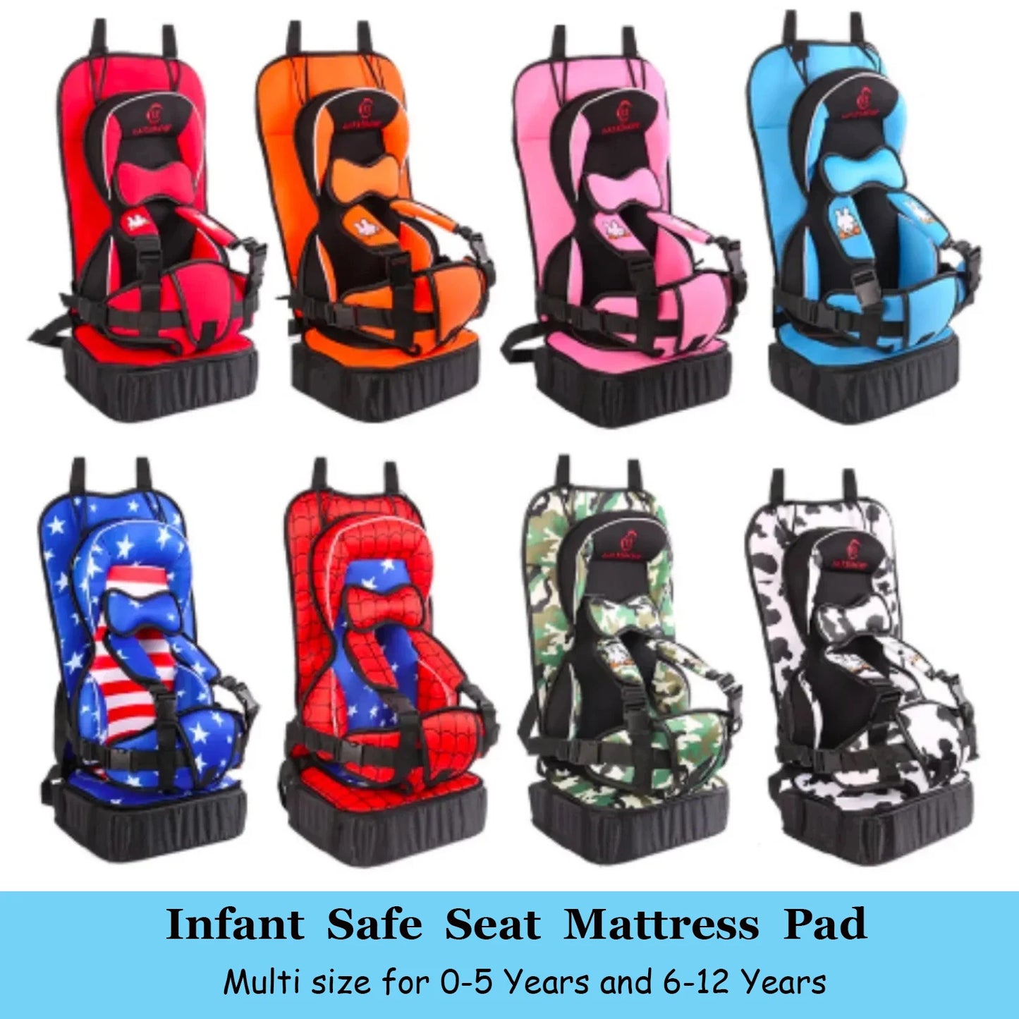 Kids Seat for Children Safe Seat Mattress Pad Cushion Infant with 0-5 6-12 Years Old Strollers Chair Seat Shopping Cart Pad