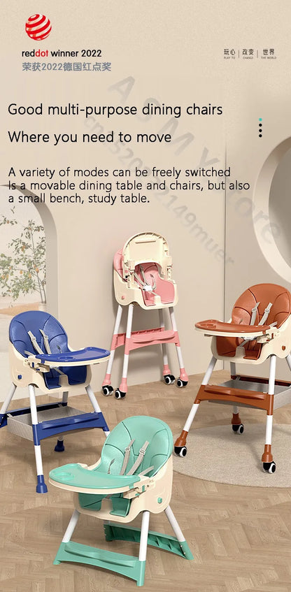 Children's dining chair / baby eating foldable seat / baby multifunctional lift home learning to sit dining table chair