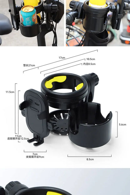 3 in1 Bottle Holder Drink Holder Coffee Cup Holder Stroller Bicycle Cup Holder Mobile Phone Holder Baby Bottle Car Cup Holder