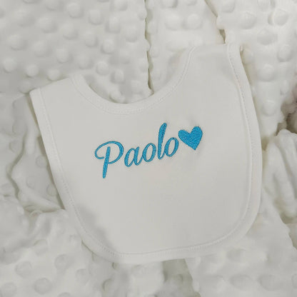 Name Personalised Baby bib 100% cotton White Newborn Baby Saliva Funny Birthday Gift For Baby Boys and Girls shower gift