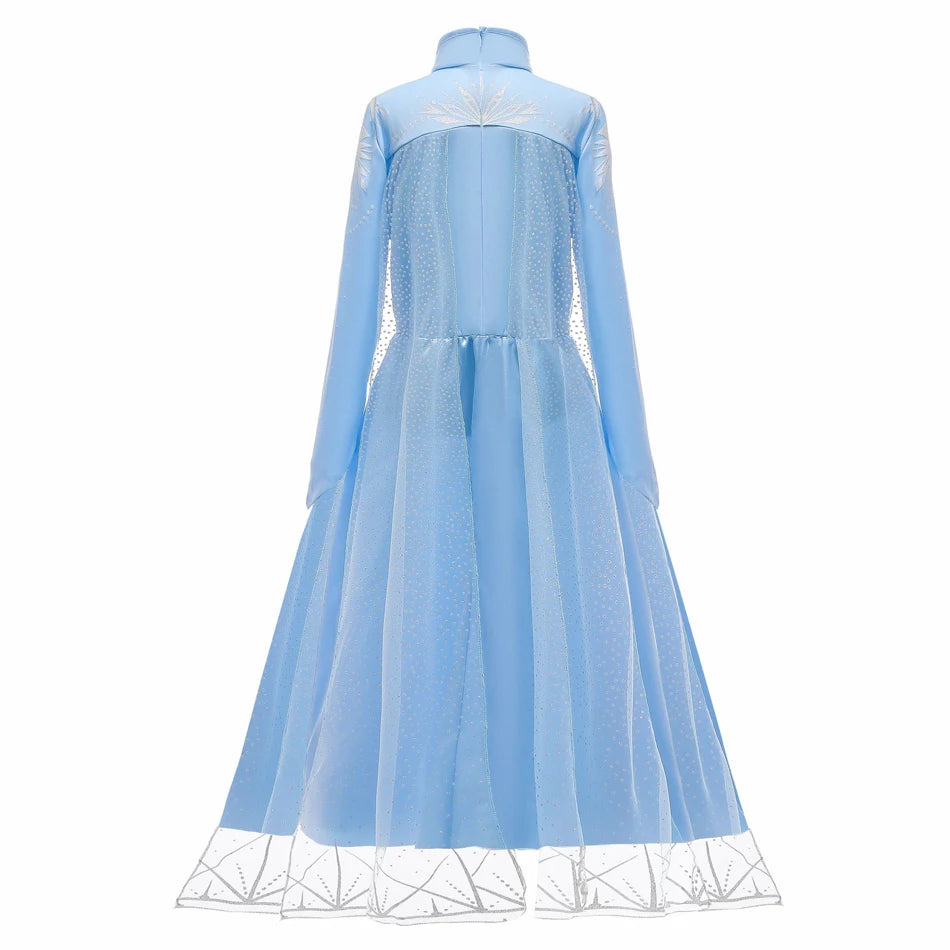 Disney Frozen Mädchen Kleid Elsa 2 Prinzessin Cosplay Kostüm Kind Phantasie Kinder Kleider Vestidos Schneekönigin