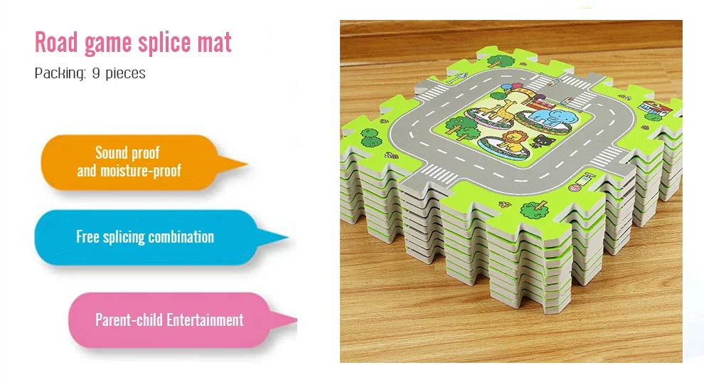 Babyspielmatten Eva-Schaum Puzzlematte Kinderzimmer Aktivitäten Spielmatte für Baby Interlock Bodenteppich 30*30CM/Set Spielzeug Geschenk