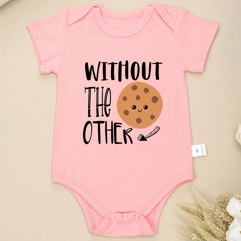 Can't Have One Without The Other Twin Baby Boys Clothes Bodysuits Cute Print Fashion Newborn Onesie Summer Ropa De Bebe Niña