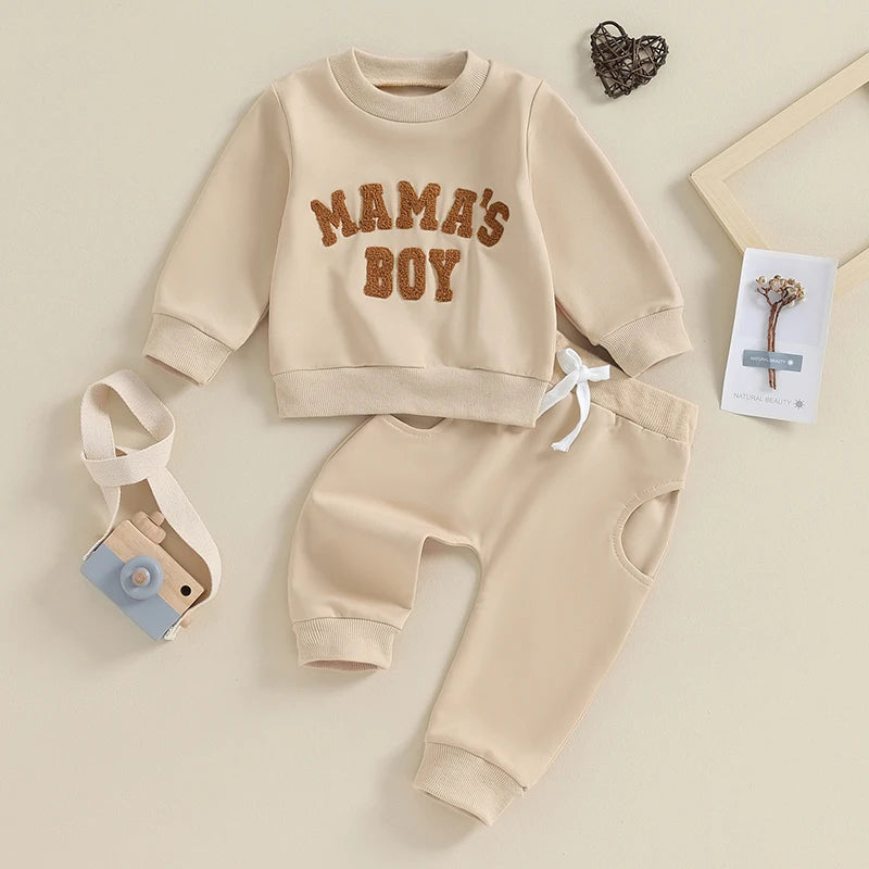 2023-09-20 Lioraitiin 0-3Y Neugeborenen Kleinkind Baby Jungen Herbst Winter Outfits Brief Crewneck Sweatshirt Casual Hosen Set 2Pcs Kleidung