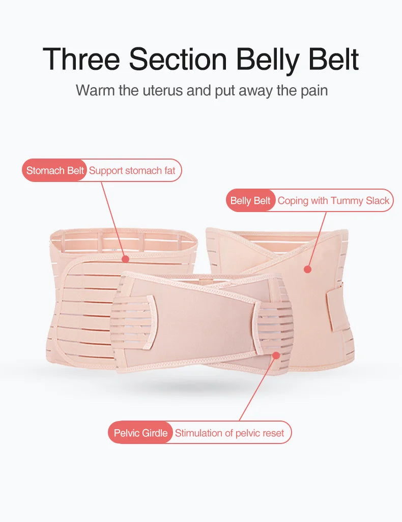 3in1 Postpartum Belly Band&Support Breathable After Pregnancy Belt Belly Maternity Bandage Band Pregnant Women Shapewear Clothes