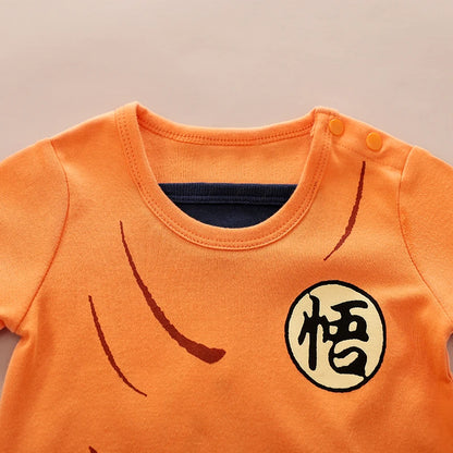 Frühling und Herbst Neugeborenenkostüm Rollenspiel Anime-Stil Coole Baumwolle Bequeme weiche Mädchen Jungen Langarm Baby Body