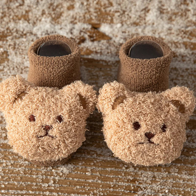 Cartoon Bear Rabbit Newborn Infant Warm Socks Autumn Winter Thickened Boys Girls Kids Sleep Socken Cute Baby Children Floor Sock