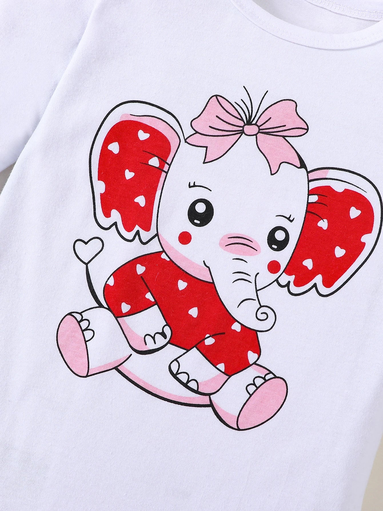 Baby Spring&Autumn Clothing Newborn Infant Baby Girl Clothes Elephant Printed Long Sleeve Jumpsuit+Pant Headband 3Pcs Outfits