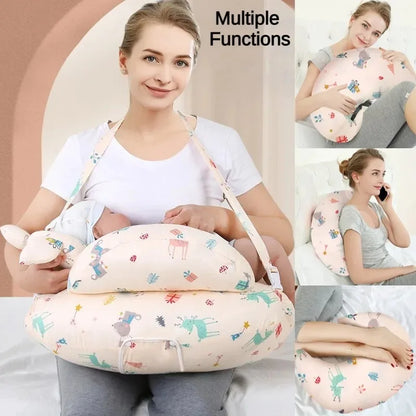 Nursing Pillow Breastfeeding Multifunctional Printed 4 Piece Sets Mom Free Your Hands Pillowcase Nursing Pillow Breastfeeding